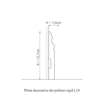 Plinta polimer rigid, Allegria, L10-12.7x1.6x200 cm - Img 2