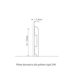 Plinta polimer rigid, Allegria, L8-10.8x2.5x240 cm - Img 2