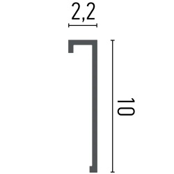Plinta polimer rigid HCR511 - 10x2.2x200 cm - Img 2