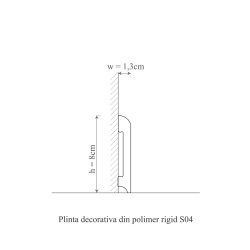 Plinta polimer rigid, Manavi, S4-8x1.3x200 cm - Img 2