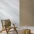 Profil dreapta pentru riflaj decorativ MDF, Light Oak, fonoabsorbant, 2.7x2.1x270 cm - Img 4