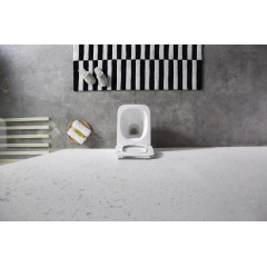 Set vas WC suspendat Rea Martin rimless cu capac softclose alb - Img 8