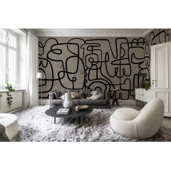 Tapet Artsy, Warm Grey, Rebel Walls - Img 1