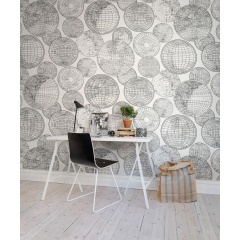 Tapet Globes Gathering, Black and White, Rebel Walls - Img 3