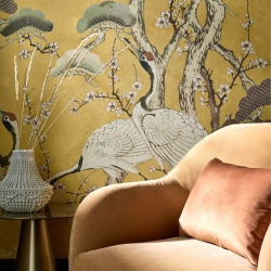 Tapet, Kyoto Blossom, Golden Yellow, 1838 Wallcoverings, 6.53mp / rola