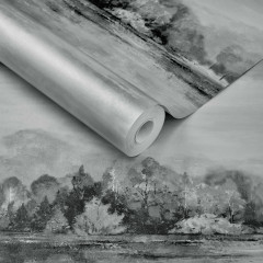 Tapet Lakeside, Pewter Grey Luxury Landscape, 1838 Wallcoverings, 5.3mp / rola - Img 3