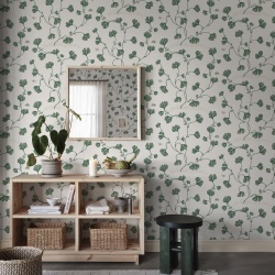 Tapet lavabil, Ebba, Green, Sandberg, 5.3mp / rola