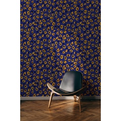 Tapet lavabil Funky Leopard, Blue, TresTintas 5mp / rola - Img 1