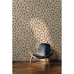 Tapet lavabil Funky Leopard, White, TresTintas 5mp / rola - Img 1