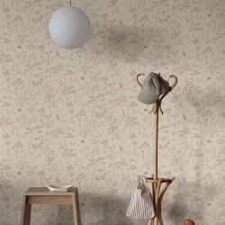 Tapet lavabil, Hollie, Terracotta, Sandberg, 5.3mp / rola