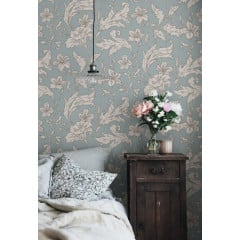 Tapet lavabil Karin, Misty Blue, Sandberg, 5.3mp / rola - Img 1