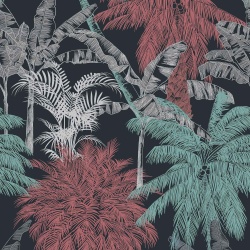 Tapet, Palms, Coral, Coordonne, 5mp / rola - Img 2