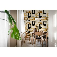 Tapet Retro Squares, Brown, Rebel Walls - Img 3
