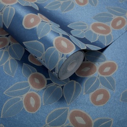 Tapet, Rosetta, Midnight Blue Luxury Leaf, 1838 Wallcoverings, 5.3mp / rola - Img 2