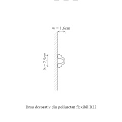Brau decorativ flex B22F-2.9x1.6x200cm - Img 2