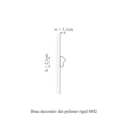 Brau polimer rigid, Allegria, M2 - 2.1x1.1x200 cm - Img 2