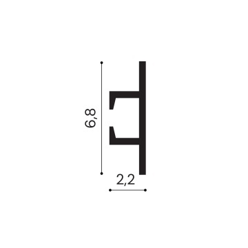 Brau polimer rigid, Manavi, ES11 - 6.8x2.2x200 cm - Img 2