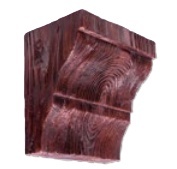 Consola decorativa din poliuretan, rosu, rustic, EQ036R - 12x12x20 cm