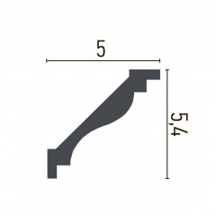 Cornisa decorativa din poliuretan Flexibil P812F - 5.4x5x200 cm - Img 3