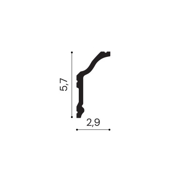 Cornisa polimer rigid, Manavi C23-5.7x2.9x200cm - Img 2