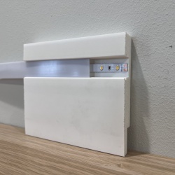 Difuzor de lumina LED din PVC, alb, 2.2x100 cm - Img 3