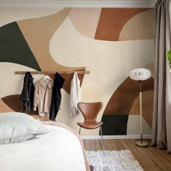 Fototapet, Abstract Curves, Brown, Rebel Walls - Img 3
