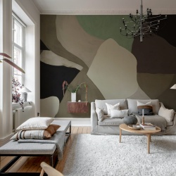 Fototapet, Abstract Fields, Brown, Rebel Walls