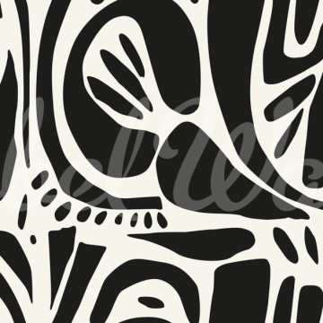 Fototapet, Abstract Forms, Black & White, Rebel Walls - Img 2