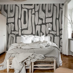 Fototapet, Aesthetic Shapes, Gray, Rebel Walls
