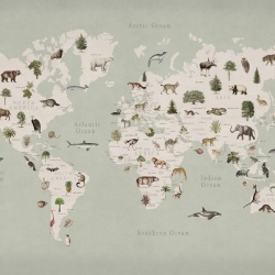 Fototapet, Animal World, Mint, Rebel Walls - Img 2