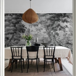 Fototapet, Antique Tapestry, Black & White, Rebel Walls - Img 3