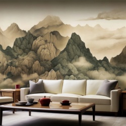 Fototapet Artistic Montagne et Ciel Tibet Rêve MT101 - Img 2