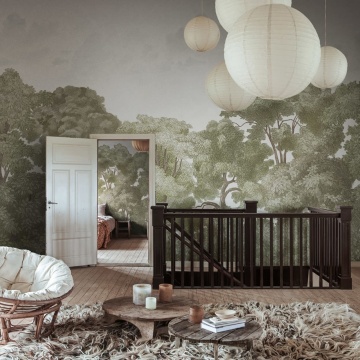Fototapet, Bellewood Clouds, Green Vintage, Rebel Walls - Img 3