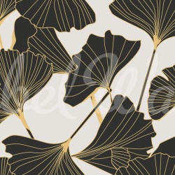 Fototapet, Big Ginko, Black & White, Rebel Walls - Img 2