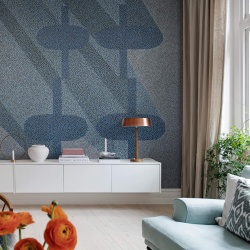 Fototapet, Birdseye, Blue, Rebel Walls