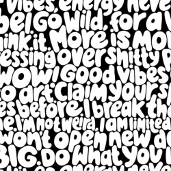 Fototapet, Blah Blah Blah, White, Rebel Walls - Img 2