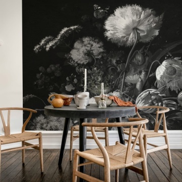 Fototapet, Bold Bouquet, Black, Rebel Walls - Img 3