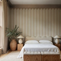 Fototapet, Border Stripe, Beige, Rebel Walls