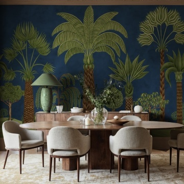 Fototapet, Botanical Bliss, Dark Blue, Rebel Walls - Img 3