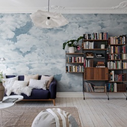 Fototapet, Chubby Clouds, Soft Blue, Rebel Walls - Img 4