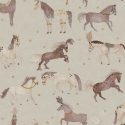 Fototapet, Circus Horses, Beige, Rebel Walls - Img 2
