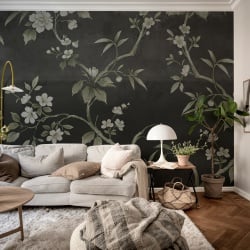 Fototapet, Concrete Flowers, Black, Rebel Walls