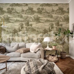 Fototapet, Countryside Toile, Cotswold Cream, Rebel Walls