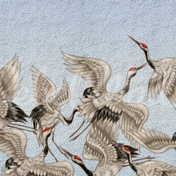 Fototapet, Crain Birds, Light Blue, Rebel Walls - Img 2