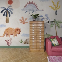 Fototapet, Dinosaur Oasis, Beige, Rebel Walls