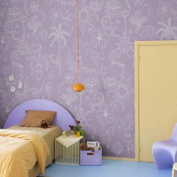 Fototapet, Doodle, Lilac, Rebel Walls