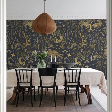 Fototapet, Dragon Garden, Gold, Rebel Walls - Img 3