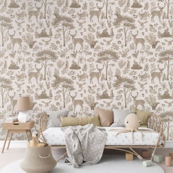 Fototapet Fantastic Forest - Vintage White, Kikki Belle