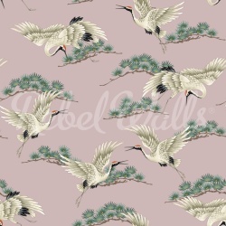 Fototapet, Flying Cranes, Pink, Rebel Walls - Img 2