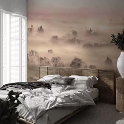 Fototapet Foggy Landscape Peach, VLAdiLA